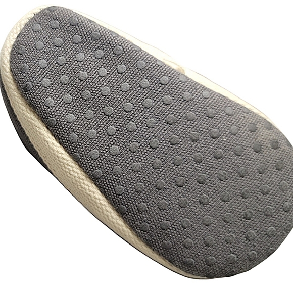 Baby Boy Cotton Lace Up Gray Slip On Boat Crib Shoes sz 2 (3-6 months) - Picture 11 of 12